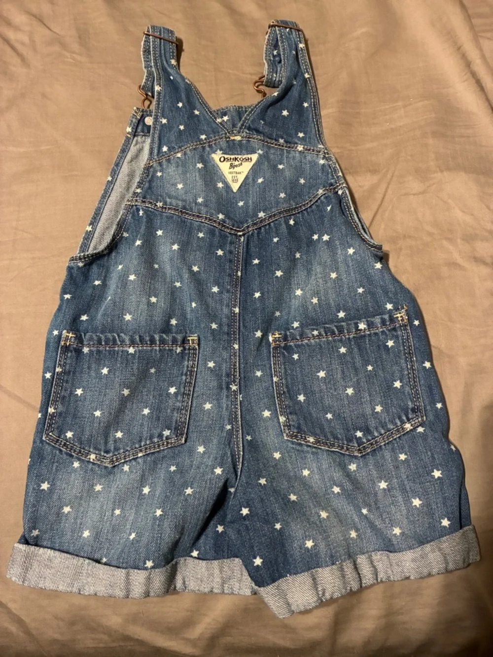 5T Oshkosh Bigosh star denim shorteralls